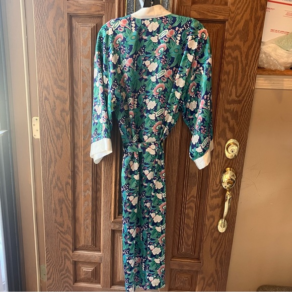Vintage Inner Most Women's Floral Kimono Satin Robe Size Small Pockets Hong Kong - Picture 9 of 9